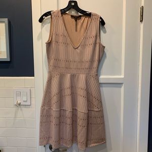 BCBGMaxazria blush pink lace dress